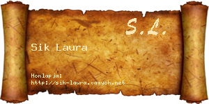 Sik Laura névjegykártya
